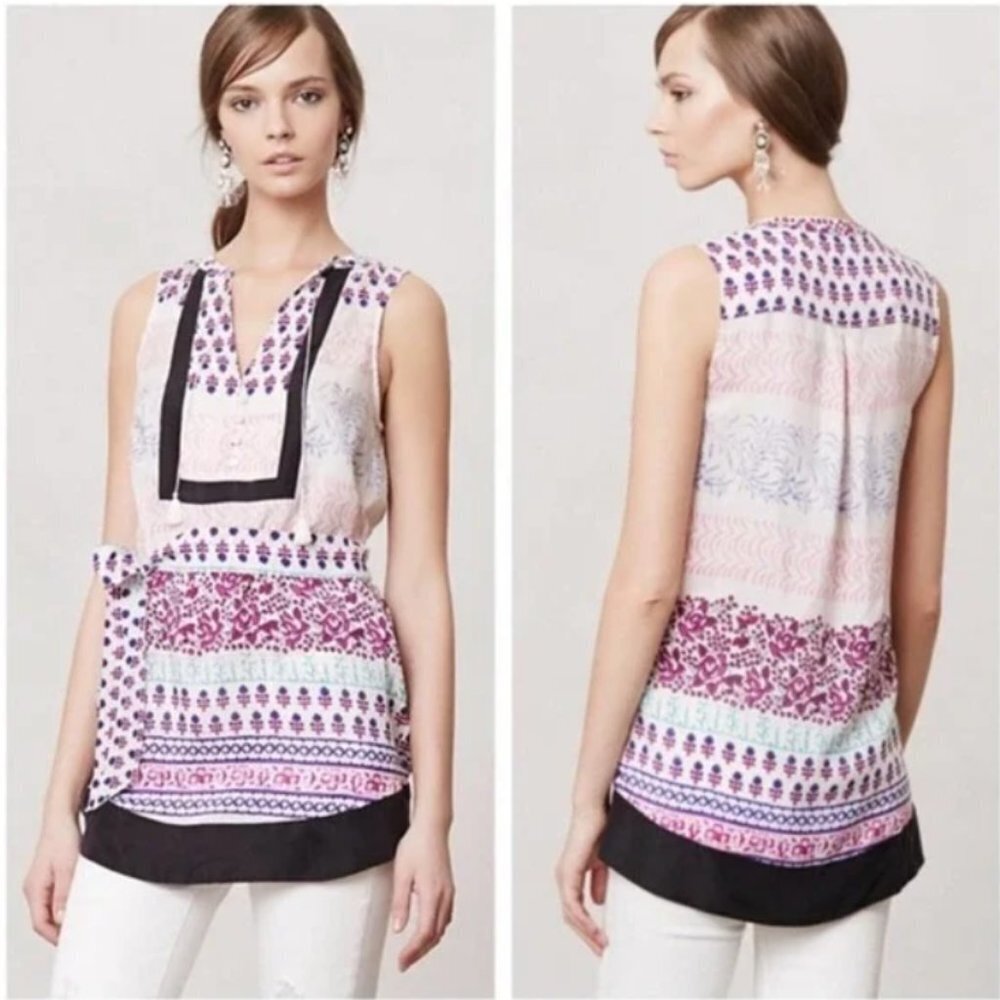 Maeve (Anthropologie) - Istmo Silk Tunic Top - Size 10​​​